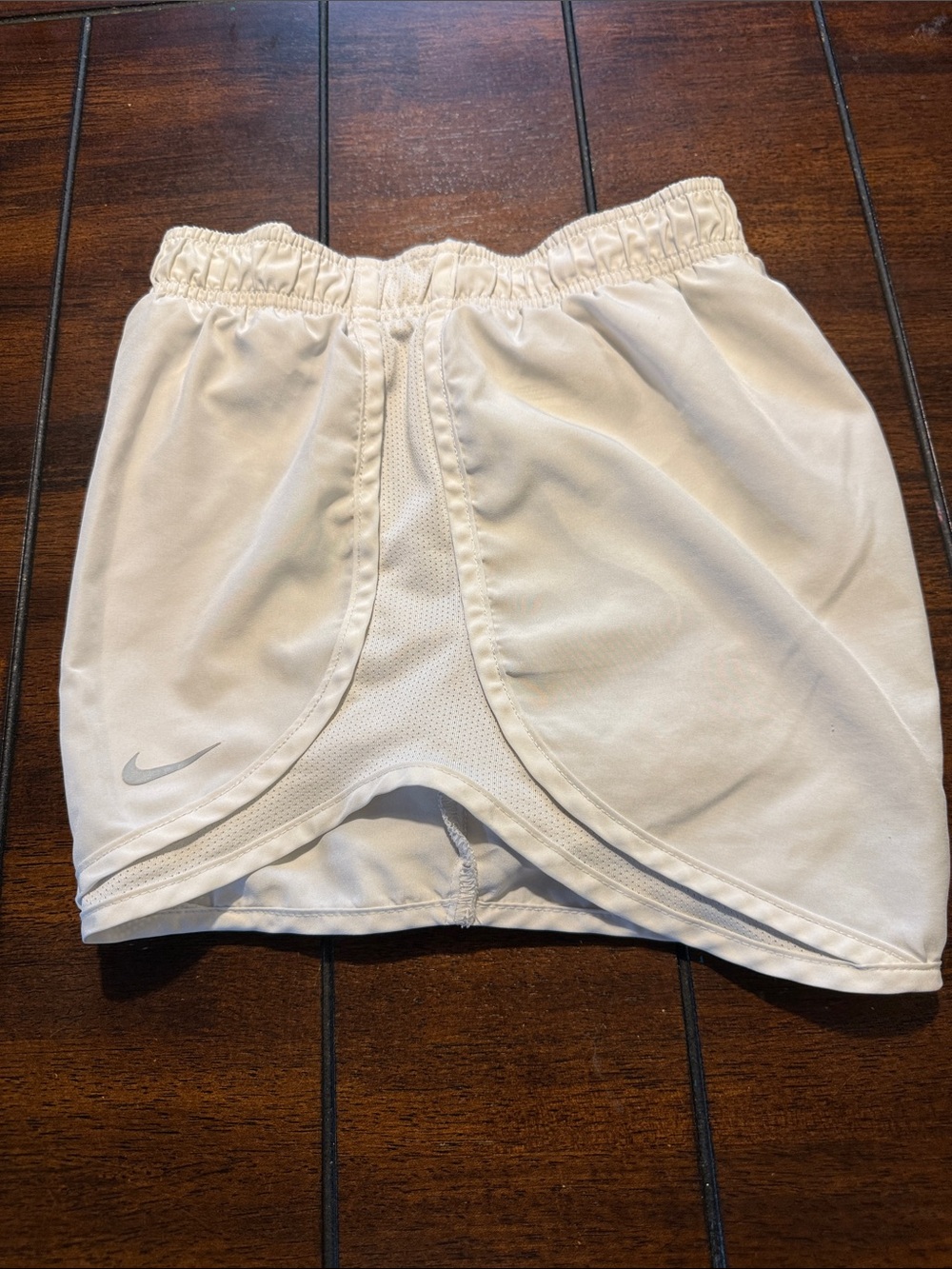 Nike White Athletic Skort with Dri-FIT Swoosh